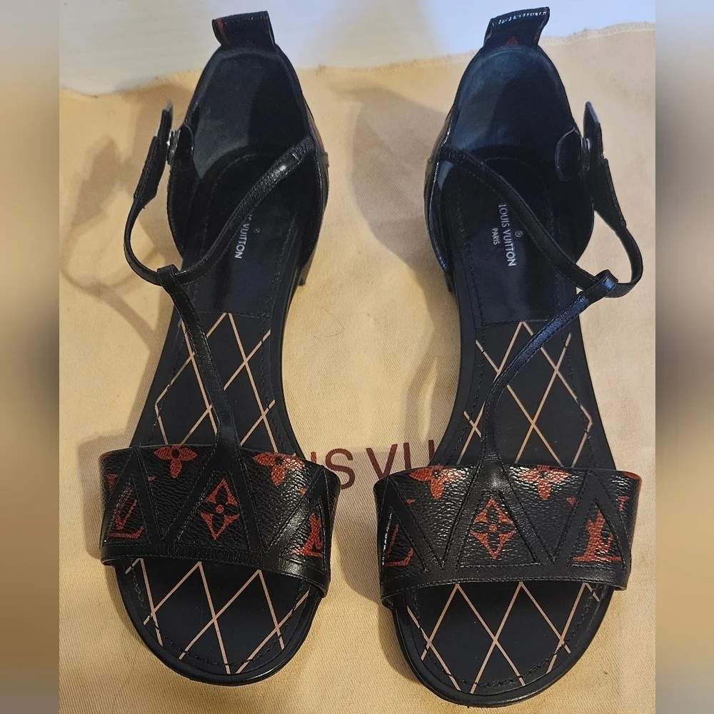 Louis Vuitton Monogram REVIVAL Sandals Shoes EURO 39